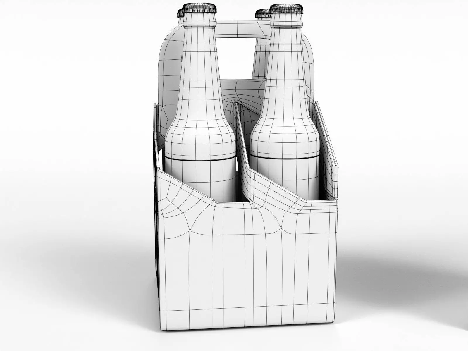 4 Pack and 6 Pack 330ml Beer Carriers 3D model_7