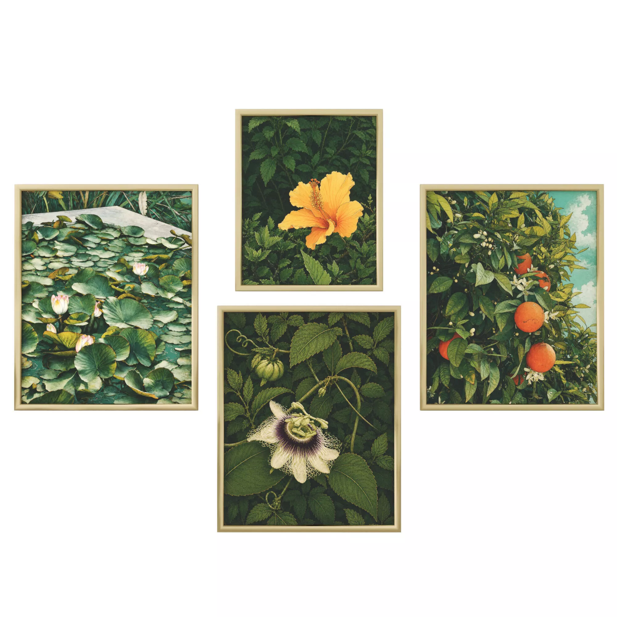 Botanical Poster Set 3D model