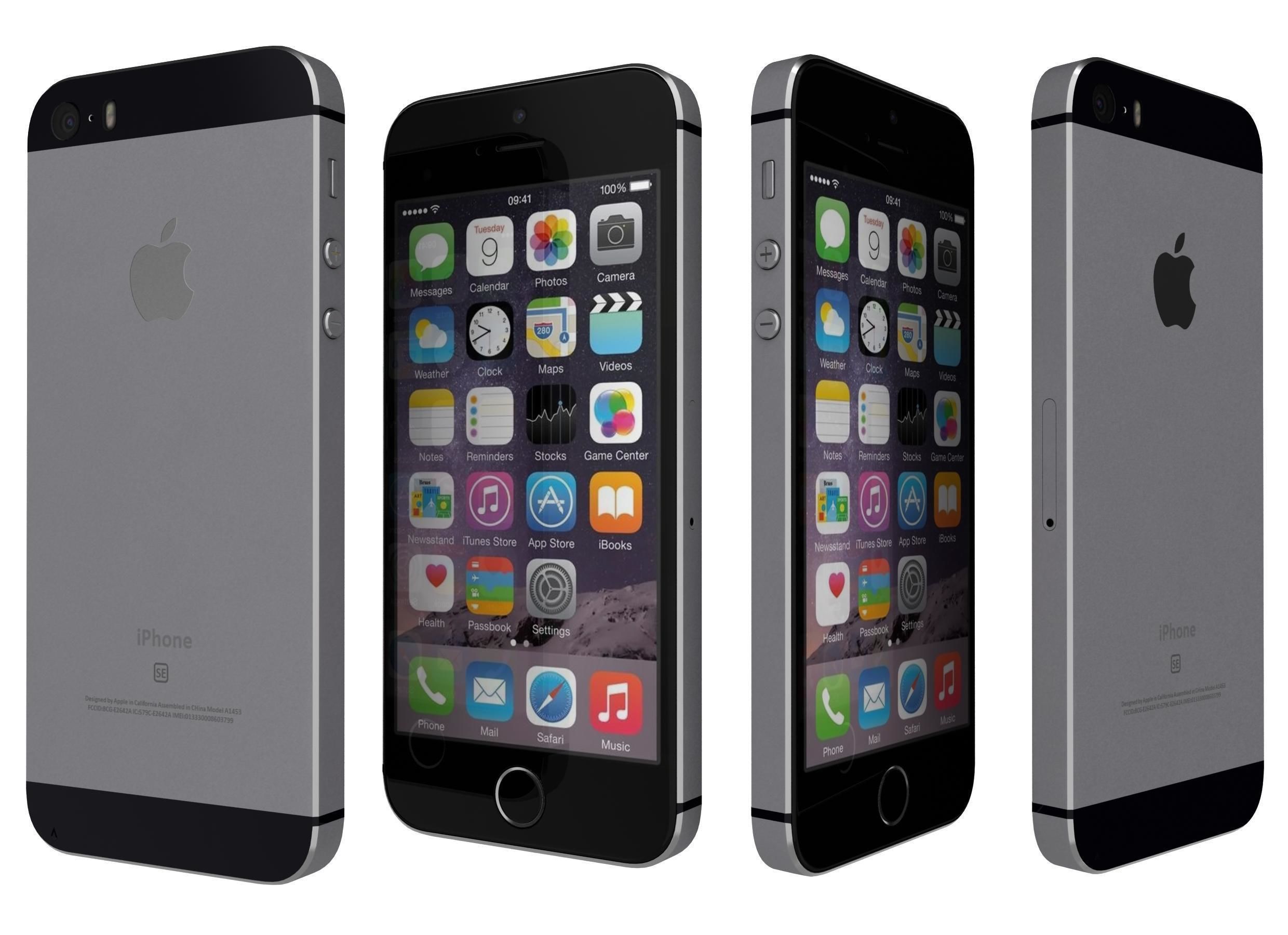 Apple iPhone SE All Colors 3D model_5