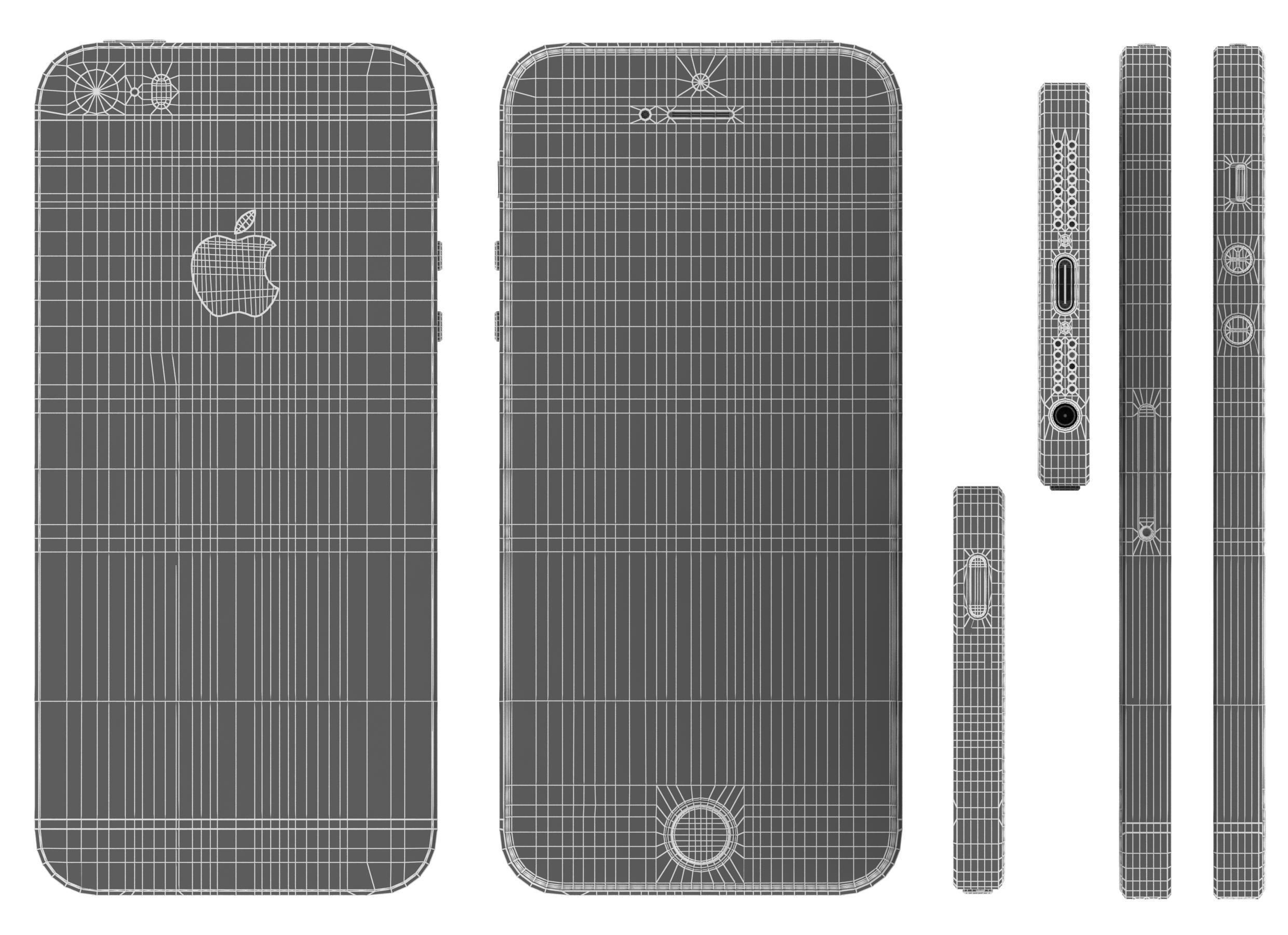 Apple iPhone SE All Colors 3D model_37