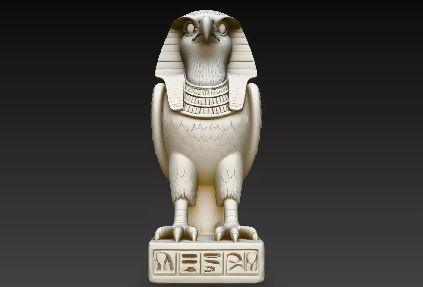 Ivory Horus Falcon Egyptian Statue STL Print Model 3D print model
