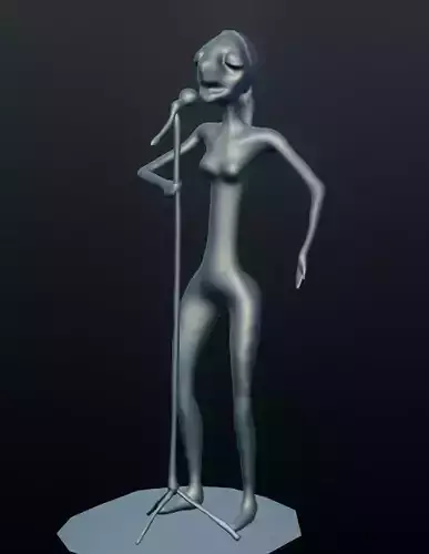 Female Jazz Singer 3D print model