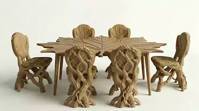Nature Grown Dining Set 3D Model