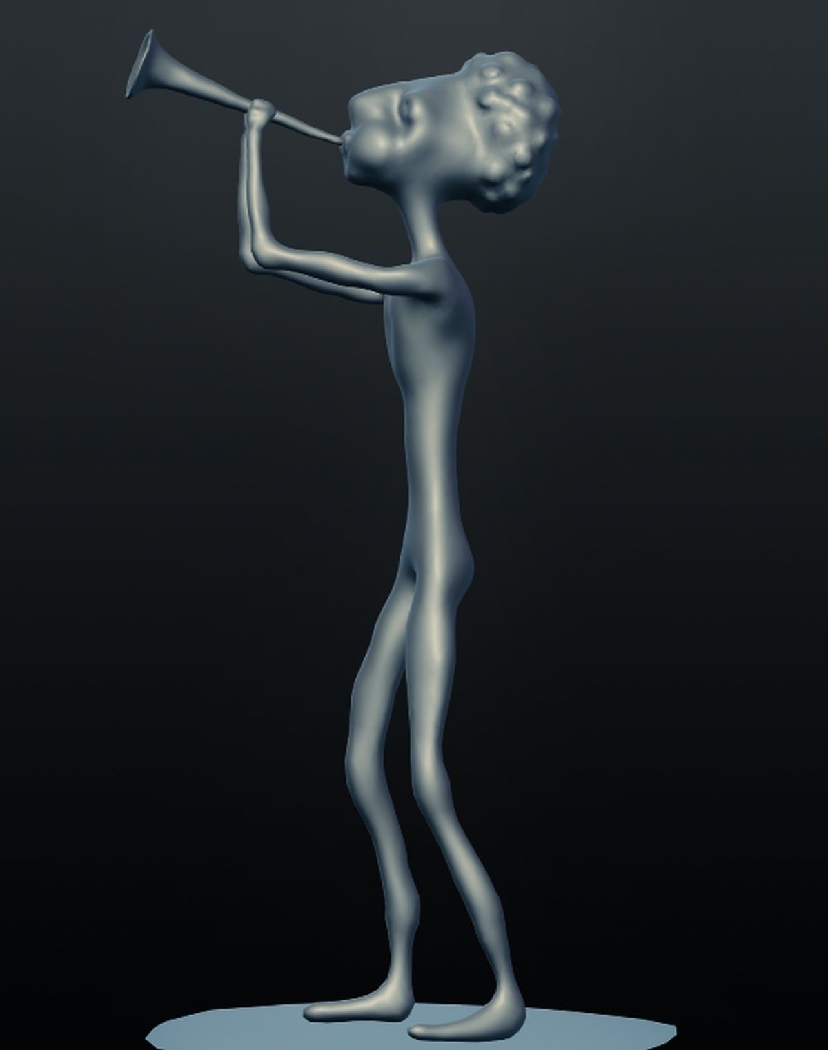 Jazz Clarinet Player 3D print model_4