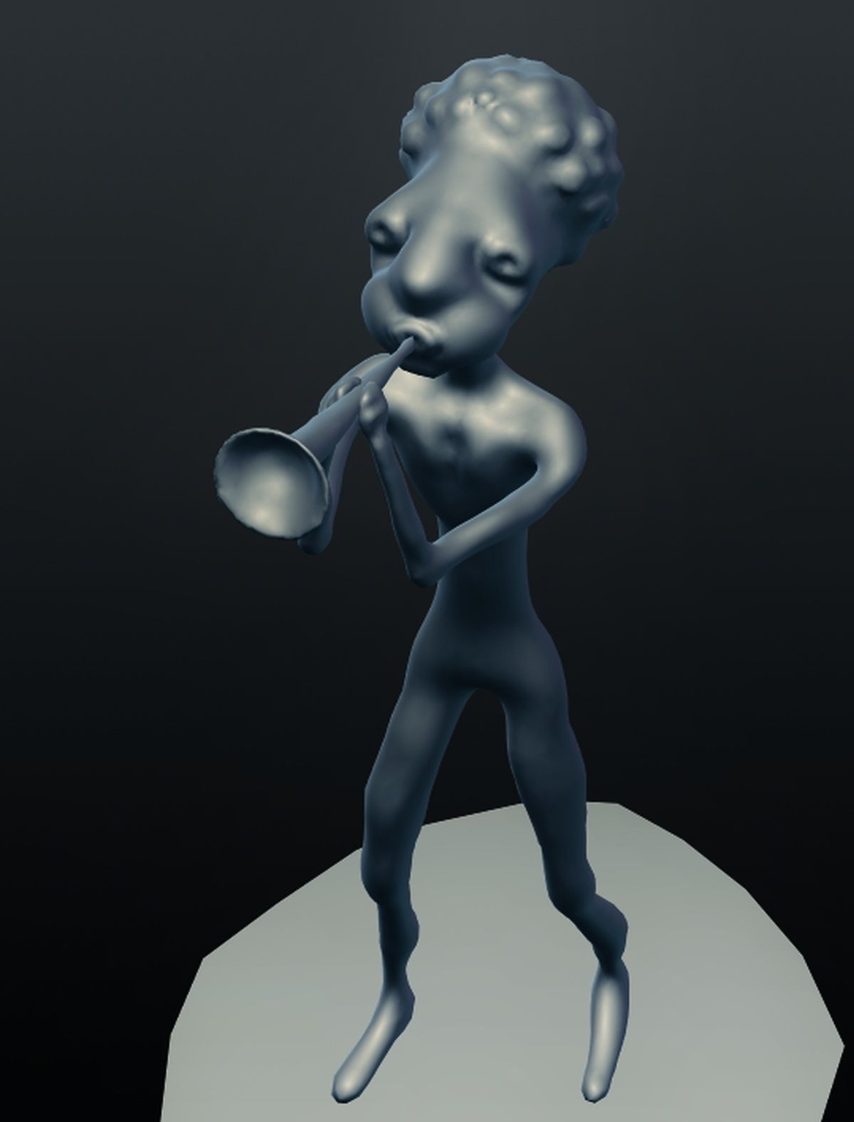 Jazz Clarinet Player 3D print model_2