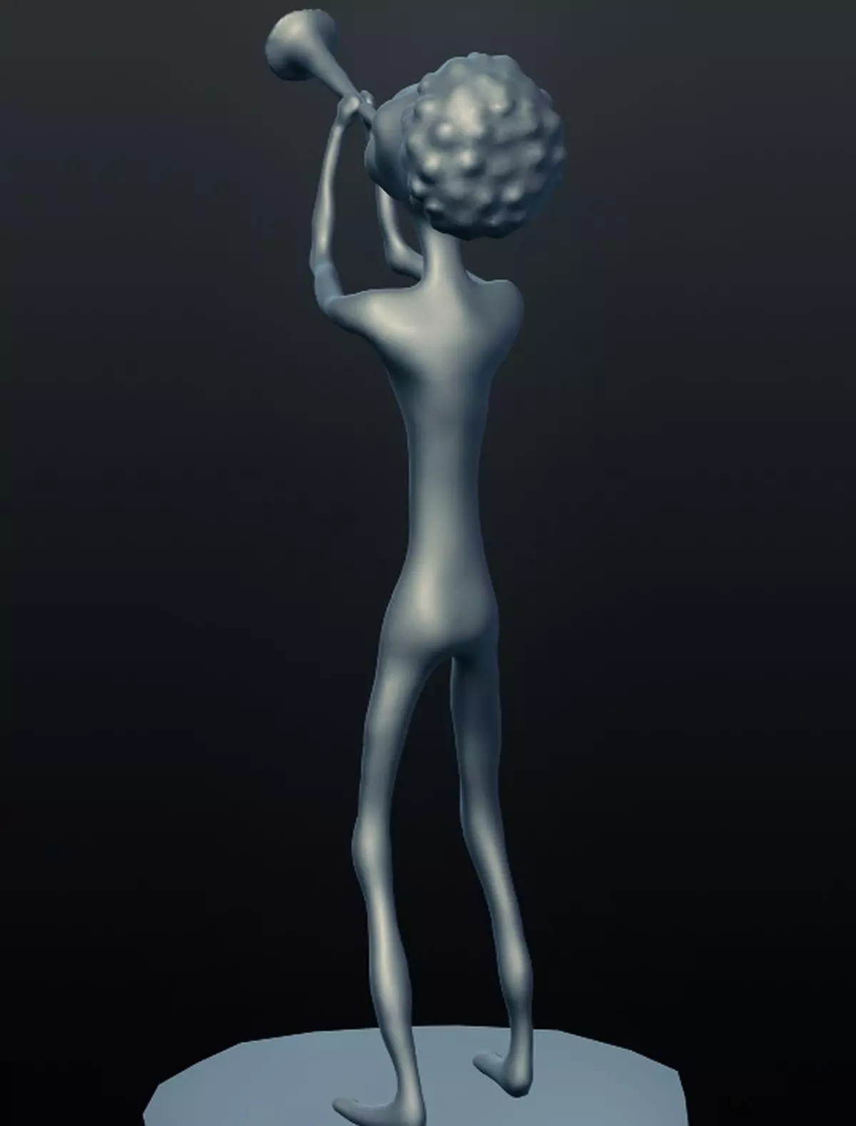 Jazz Clarinet Player 3D print model_0