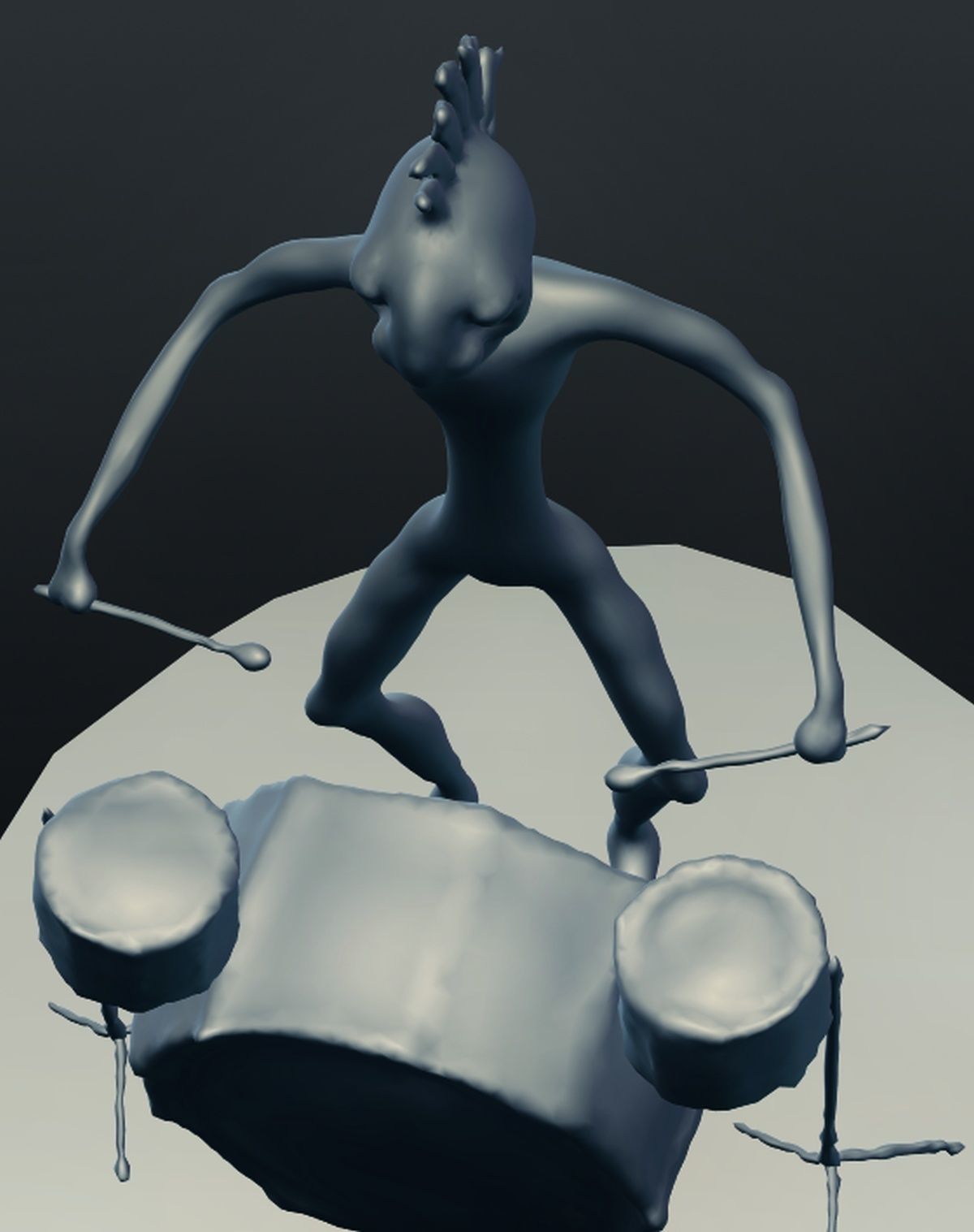 Jazz Drum Player 3D print model_6