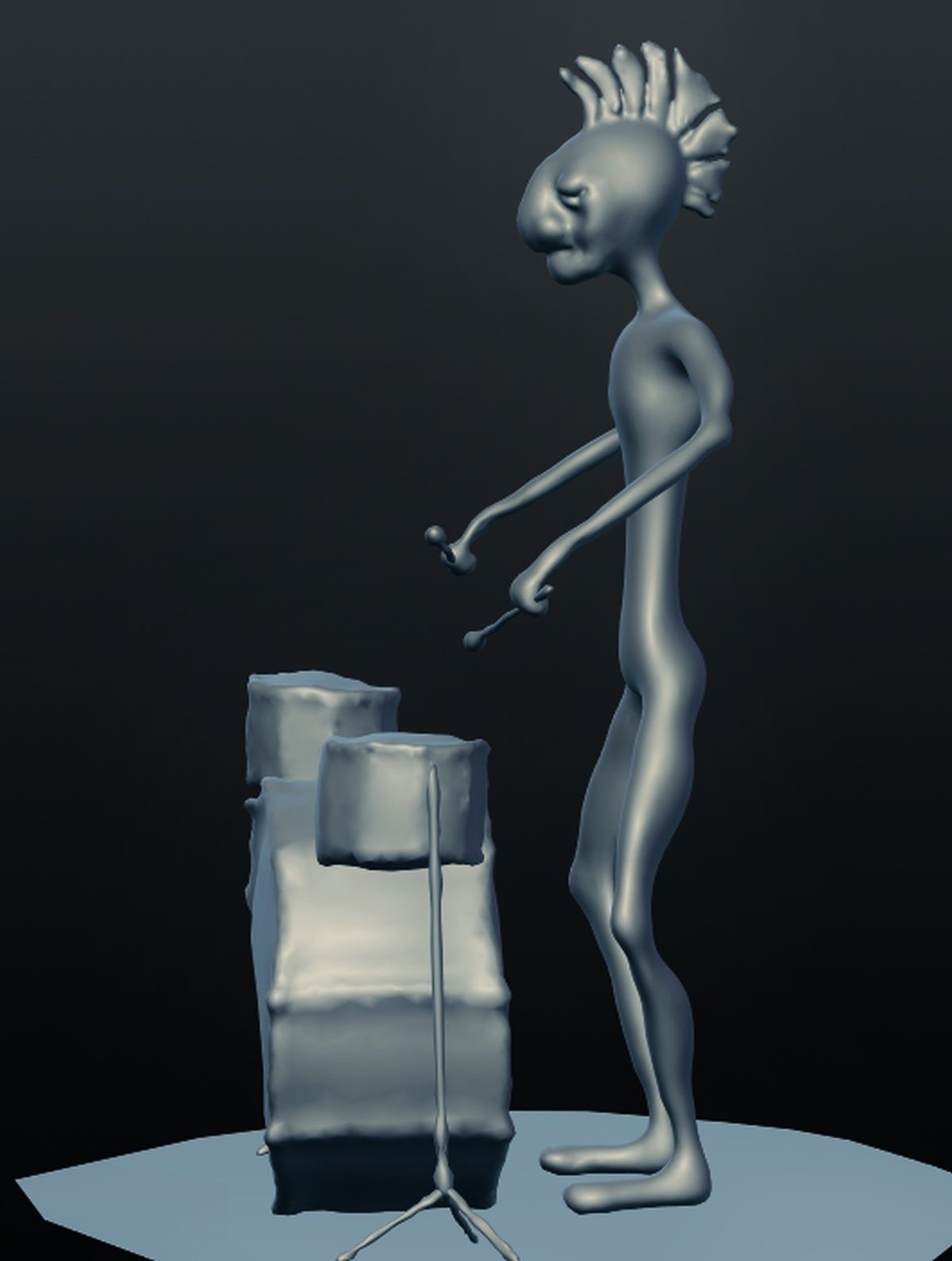Jazz Drum Player 3D print model_2