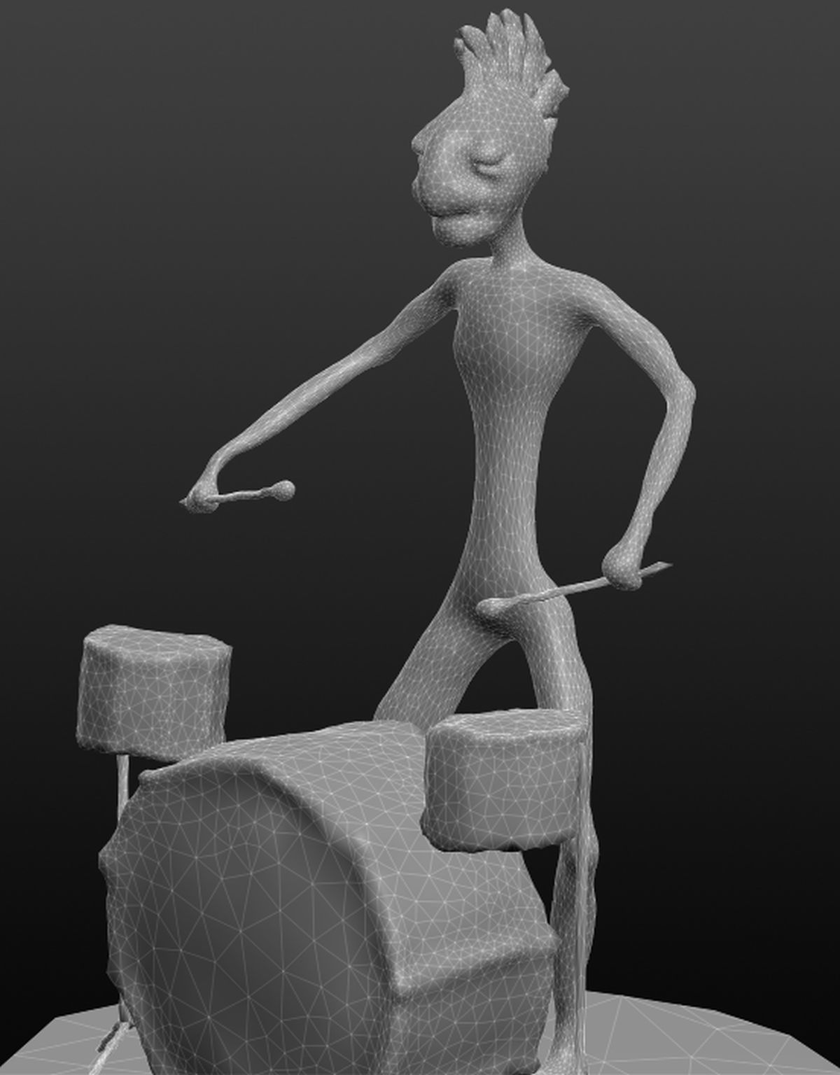 Jazz Drum Player 3D print model_5