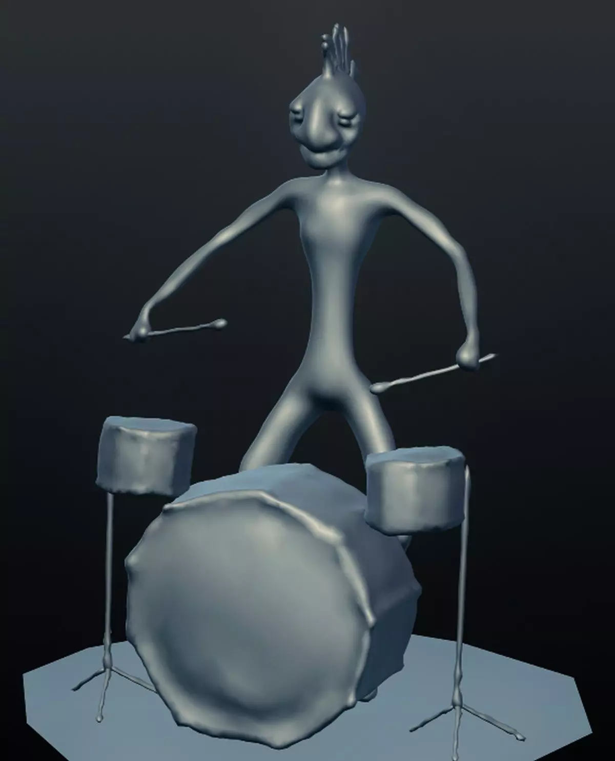 Jazz Drum Player 3D print model_0