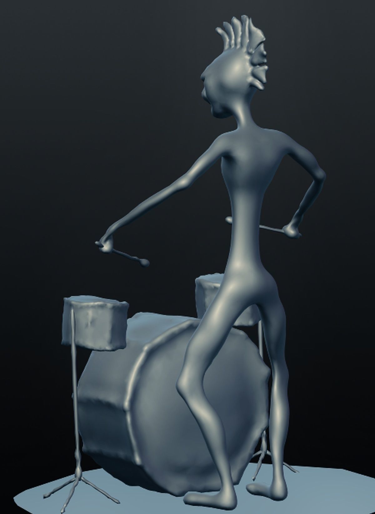 Jazz Drum Player 3D print model_3