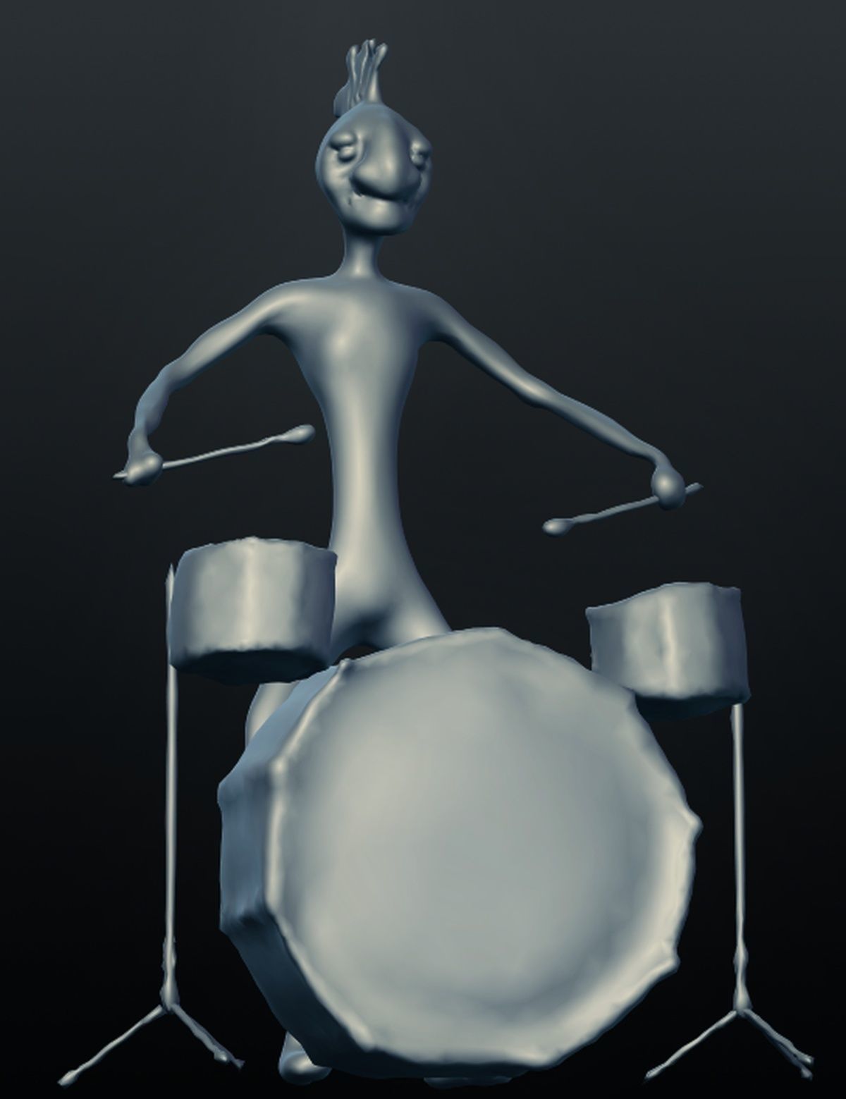 Jazz Drum Player 3D print model_4
