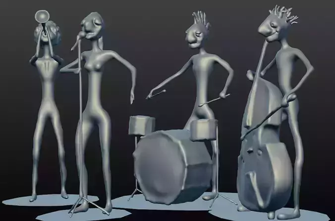 Jazz Band 3D print model
