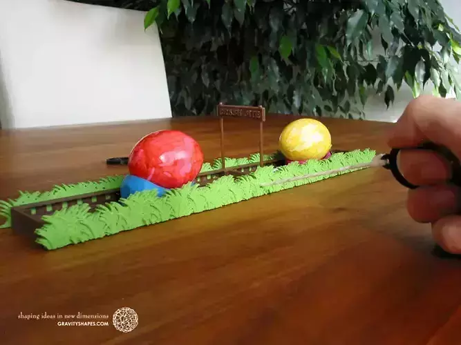 Easter Eggs Crasher - Crash Site for 3D printing 3D print model