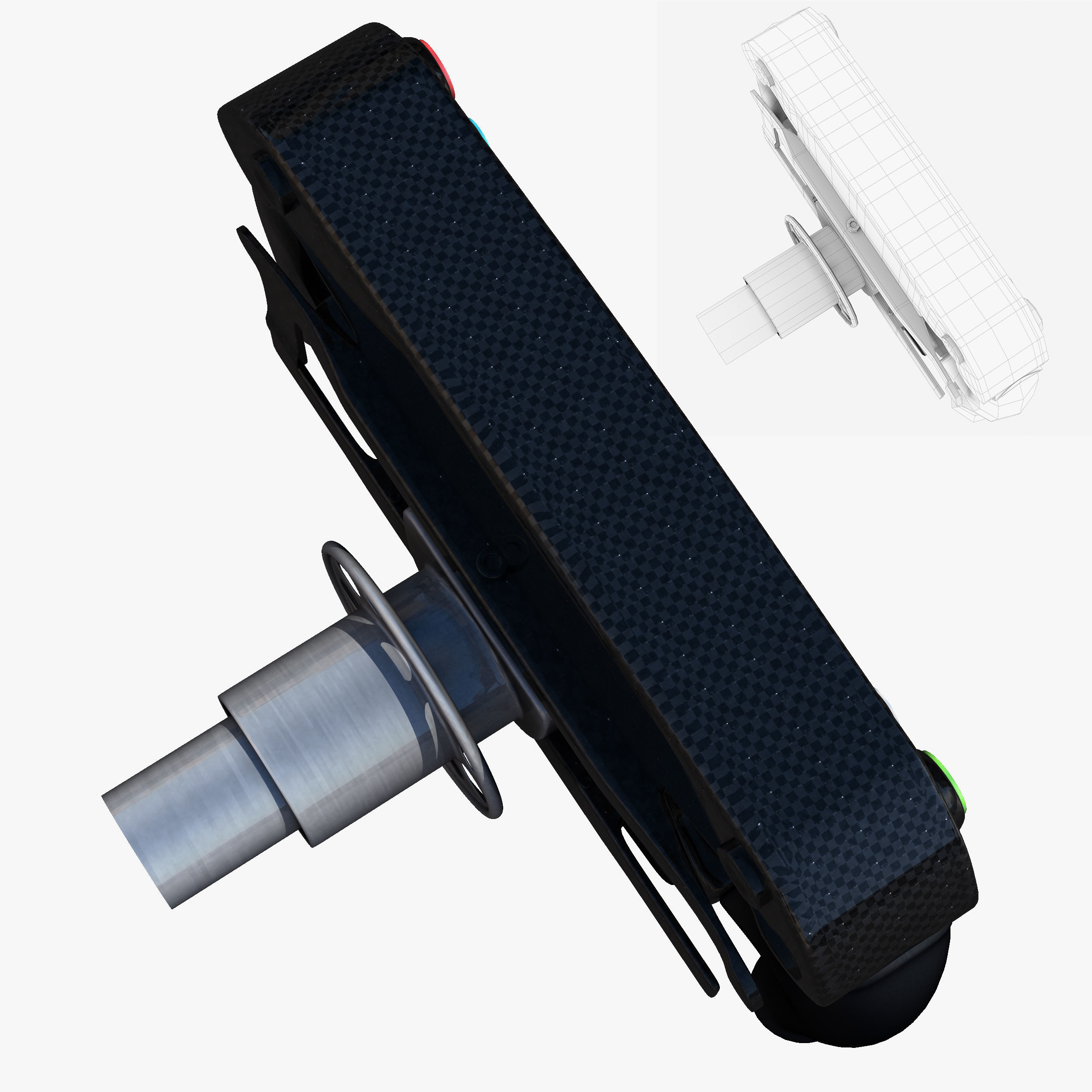 VF16 Steering Wheel Low-poly 3D model_2