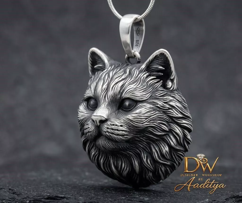 Persian Cat Pendant 3D print model