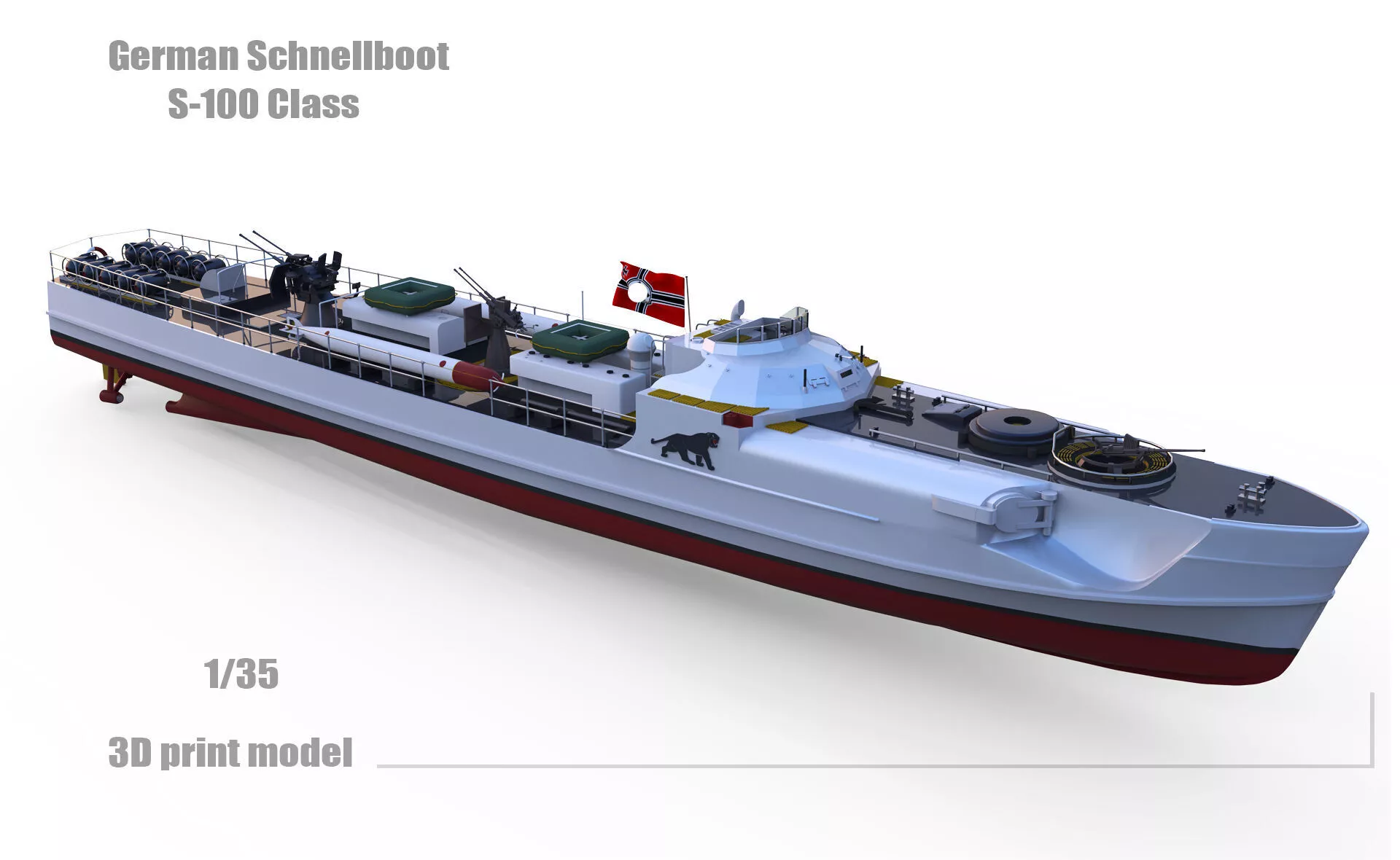 Schnellboot S-100 Classe German Fast Attack Craft 3D print model