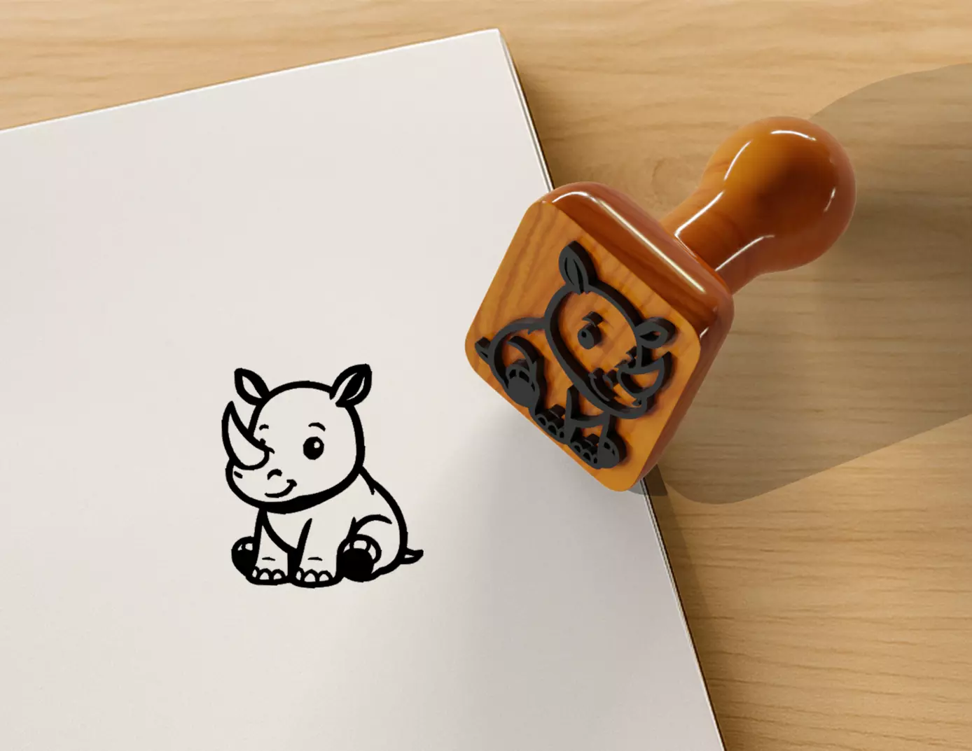 Rhino Stamp 3D print model