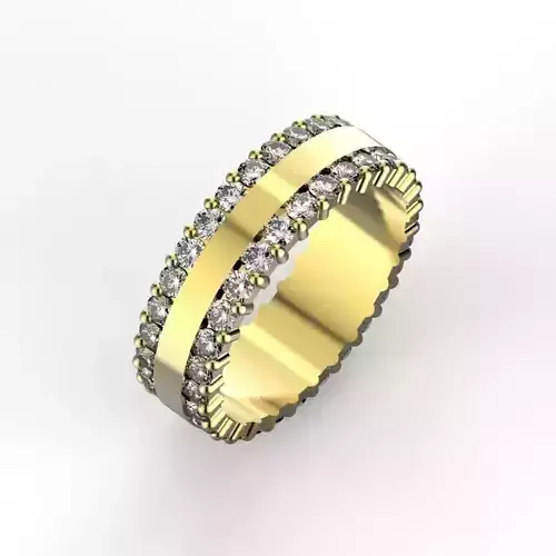 Wedding band with diamonds 2