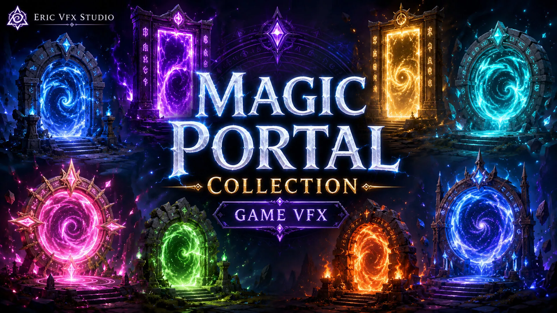 Unity Game VFX - Magic Portal 3D model