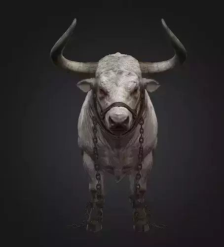 Low Poly 3D Cretan Bull Model
