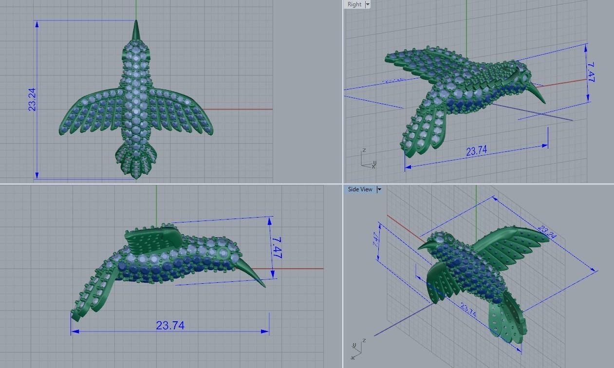 Colibri bird 3D print model_2