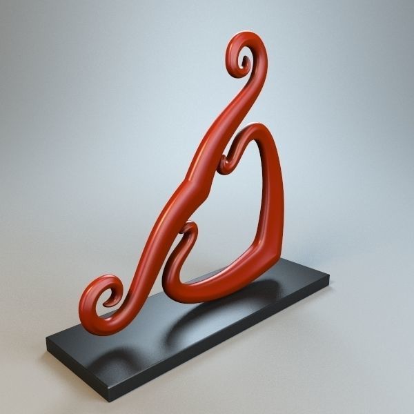 Abstract Figure m022 P 3D print model_1