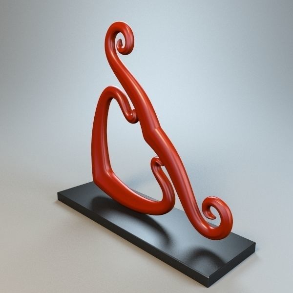 Abstract Figure m022 P 3D print model_4