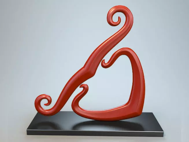 Abstract Figure m022 P 3D print model_0