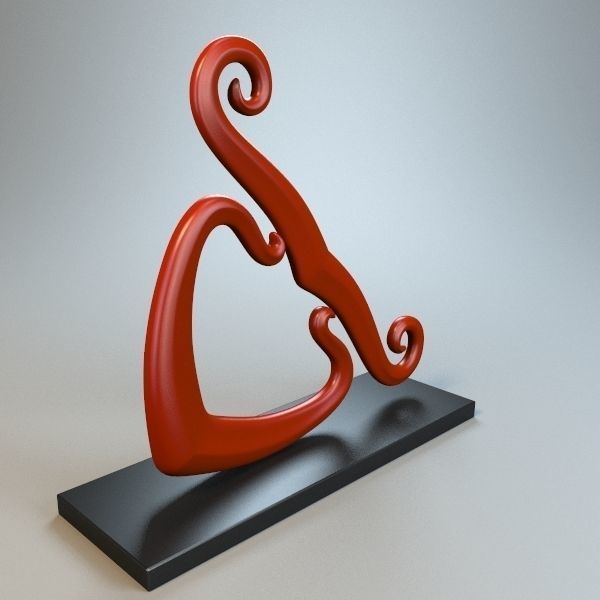 Abstract Figure m022 P 3D print model_3