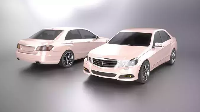 German Executive Sedan - W212 - 4 LODs Game Ready UE Unity