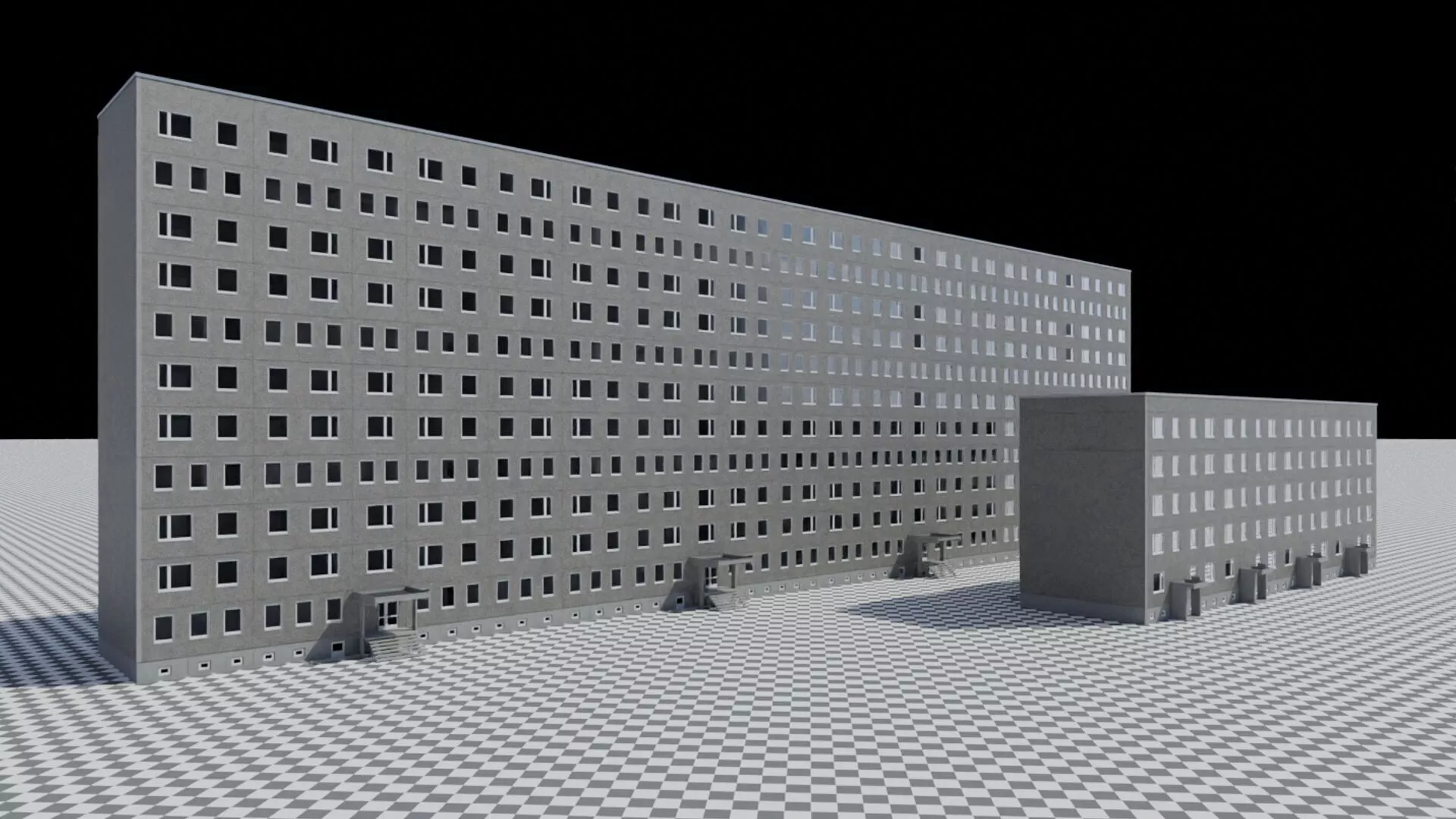 P2 Plattenbau - Modular East German Architecture Asset Pack 3D model