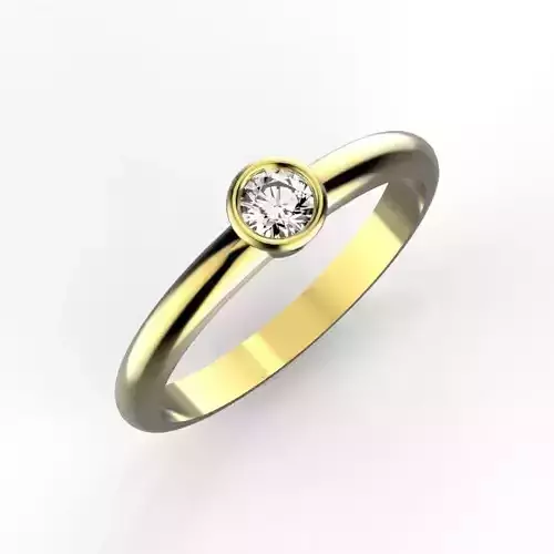 Engagement ring 3and5 mm diamond