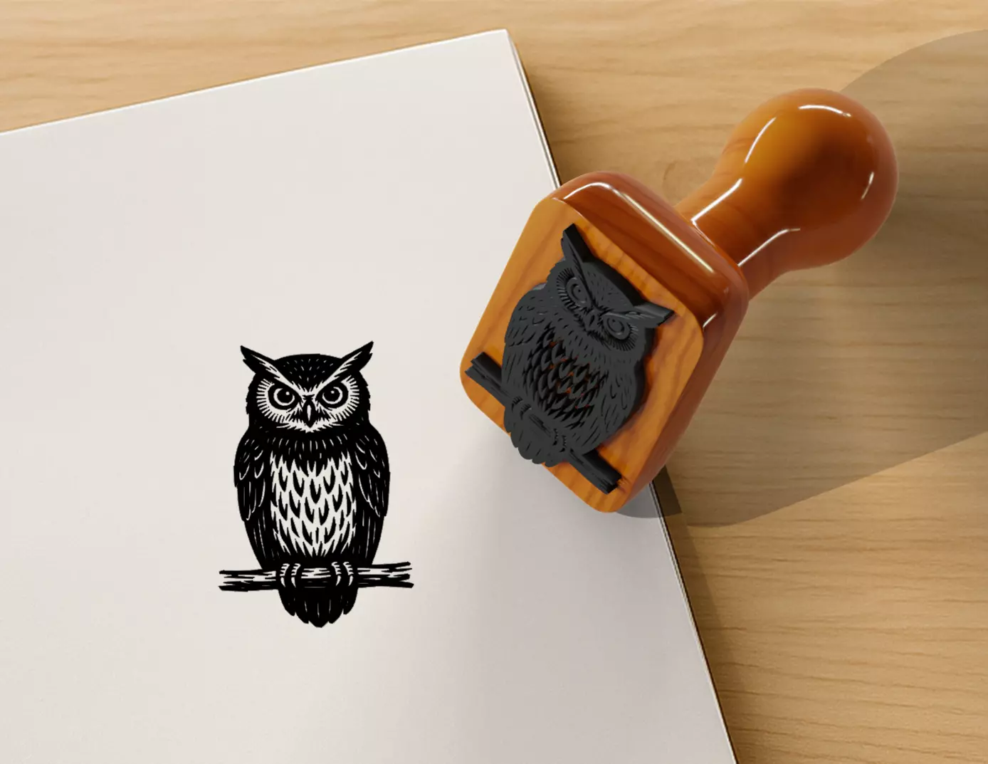 Owl Stamp Free 3D print model