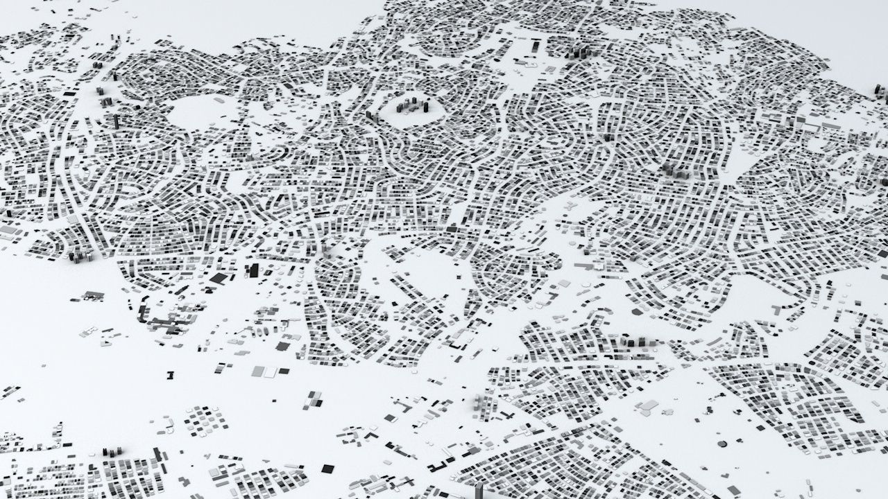 Ankara Streets and Buildings 3D model_1