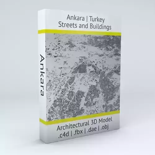 Ankara Streets and Buildings 3D model