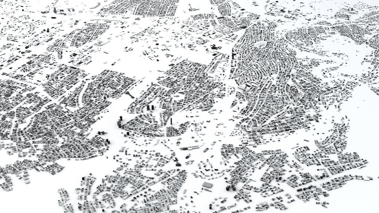 Ankara Streets and Buildings 3D model_4