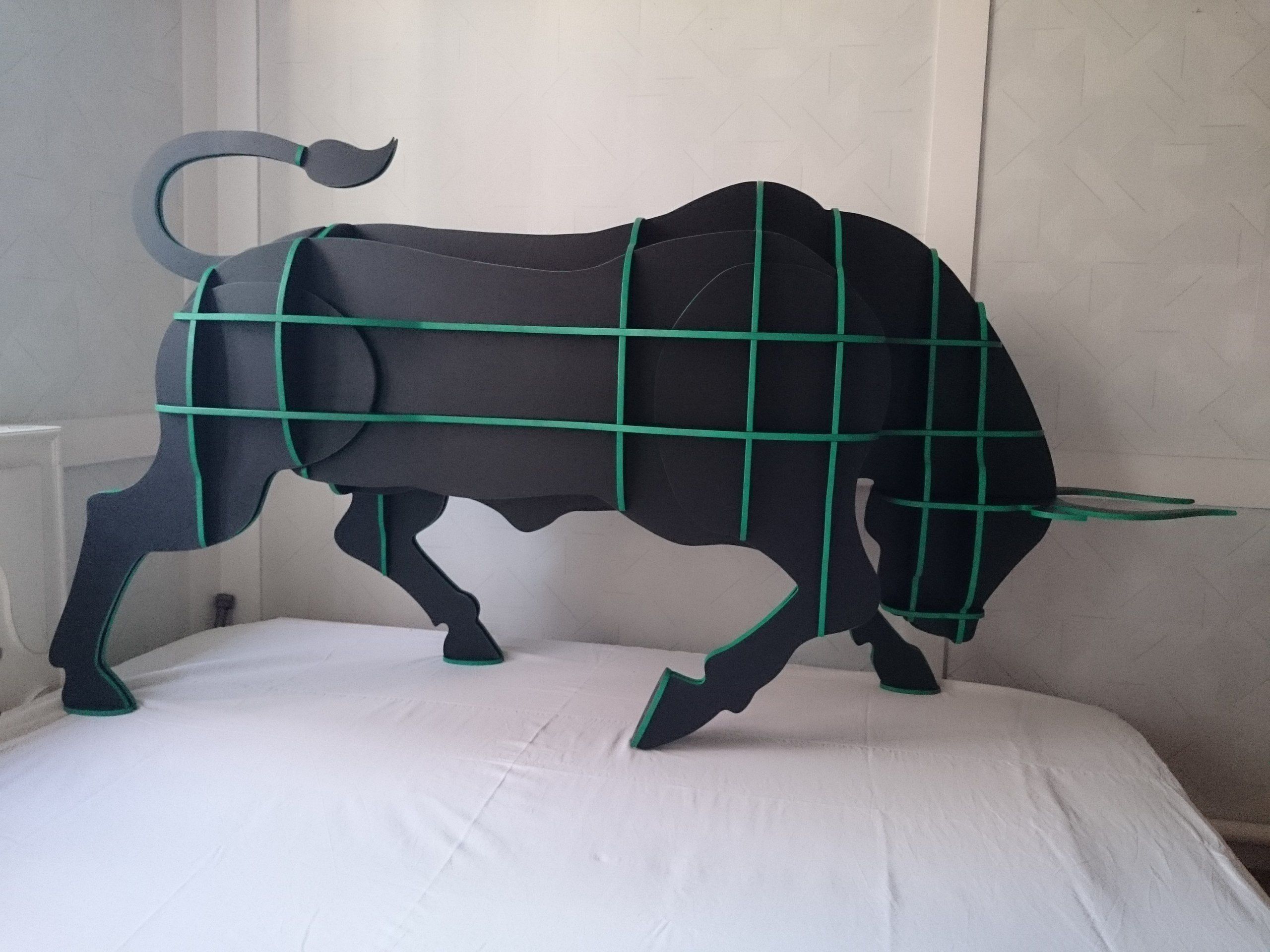 Cofee table Bull 3D model 3D print model_3