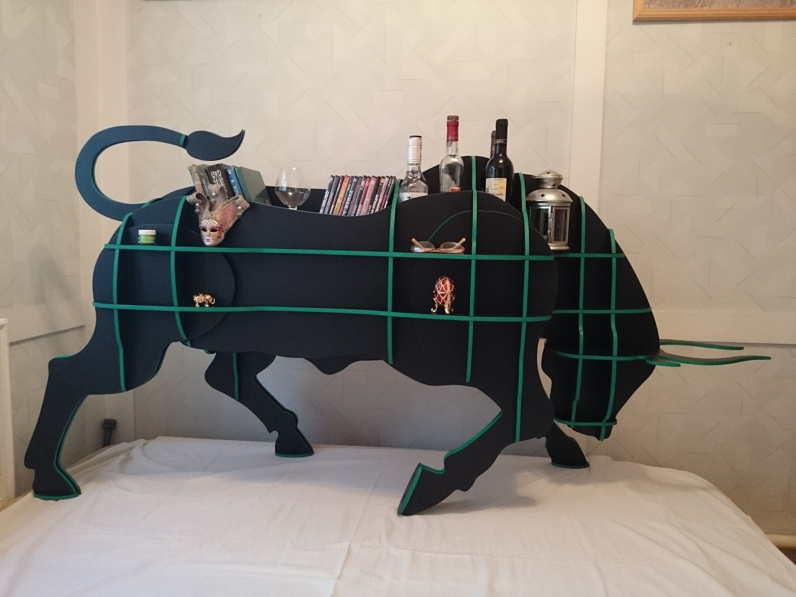Cofee table Bull 3D model 3D print model_1