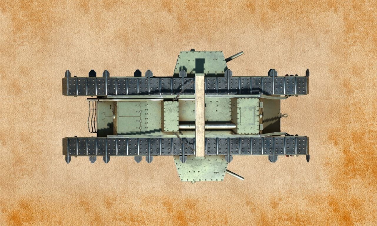 World War 1 Mark V tank Low-poly 3D model_12