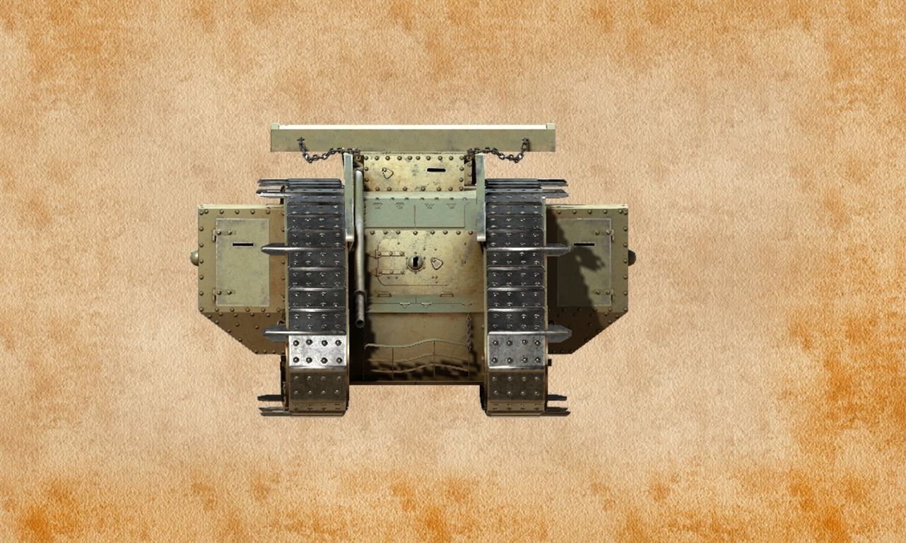 World War 1 Mark V tank Low-poly 3D model_4