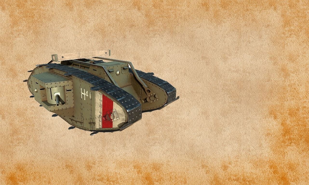 World War 1 Mark V tank Low-poly 3D model_6