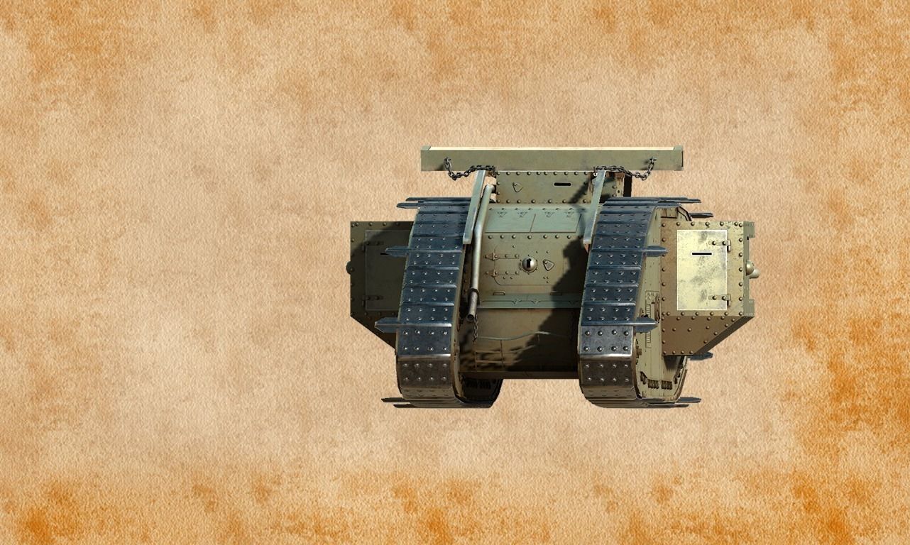 World War 1 Mark V tank Low-poly 3D model_5