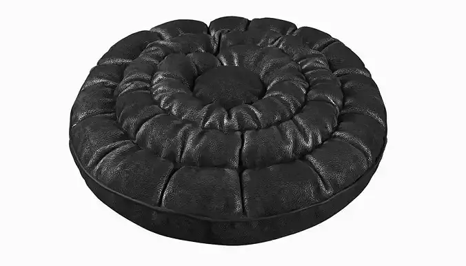 Ruffled Round Pillow 3D model