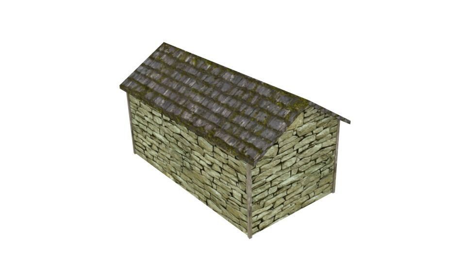 Middle barn  Free low-poly 3D model_1