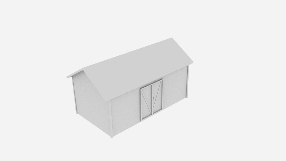 Middle barn  Free low-poly 3D model_3