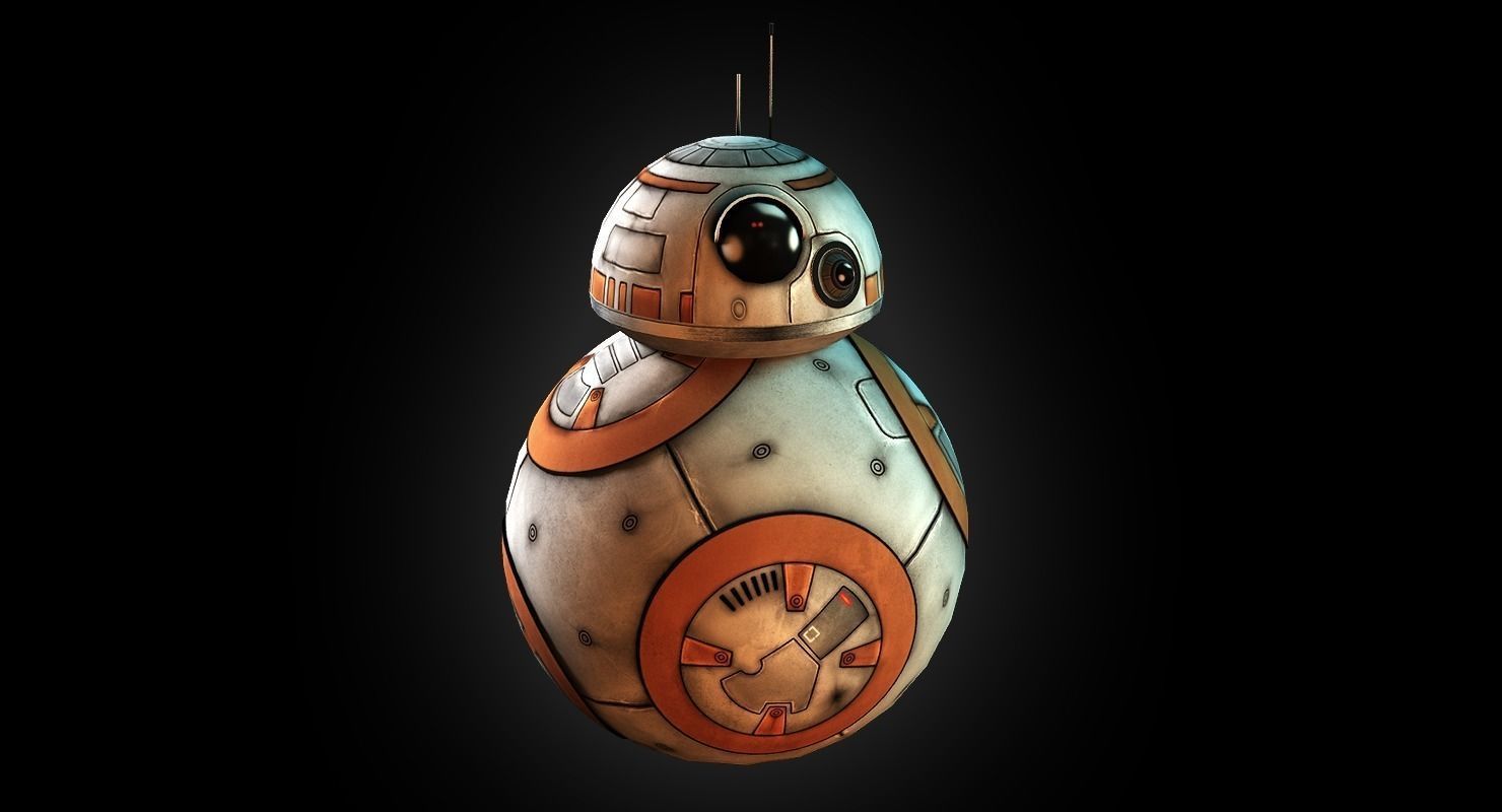 BB-8 droid Low-poly 3D model_3