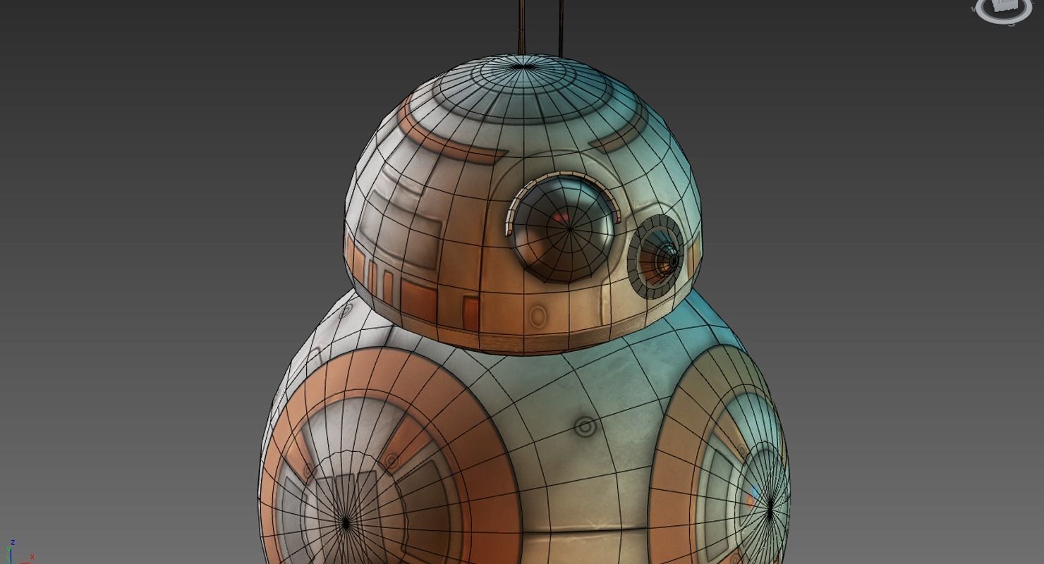 BB-8 droid Low-poly 3D model_7