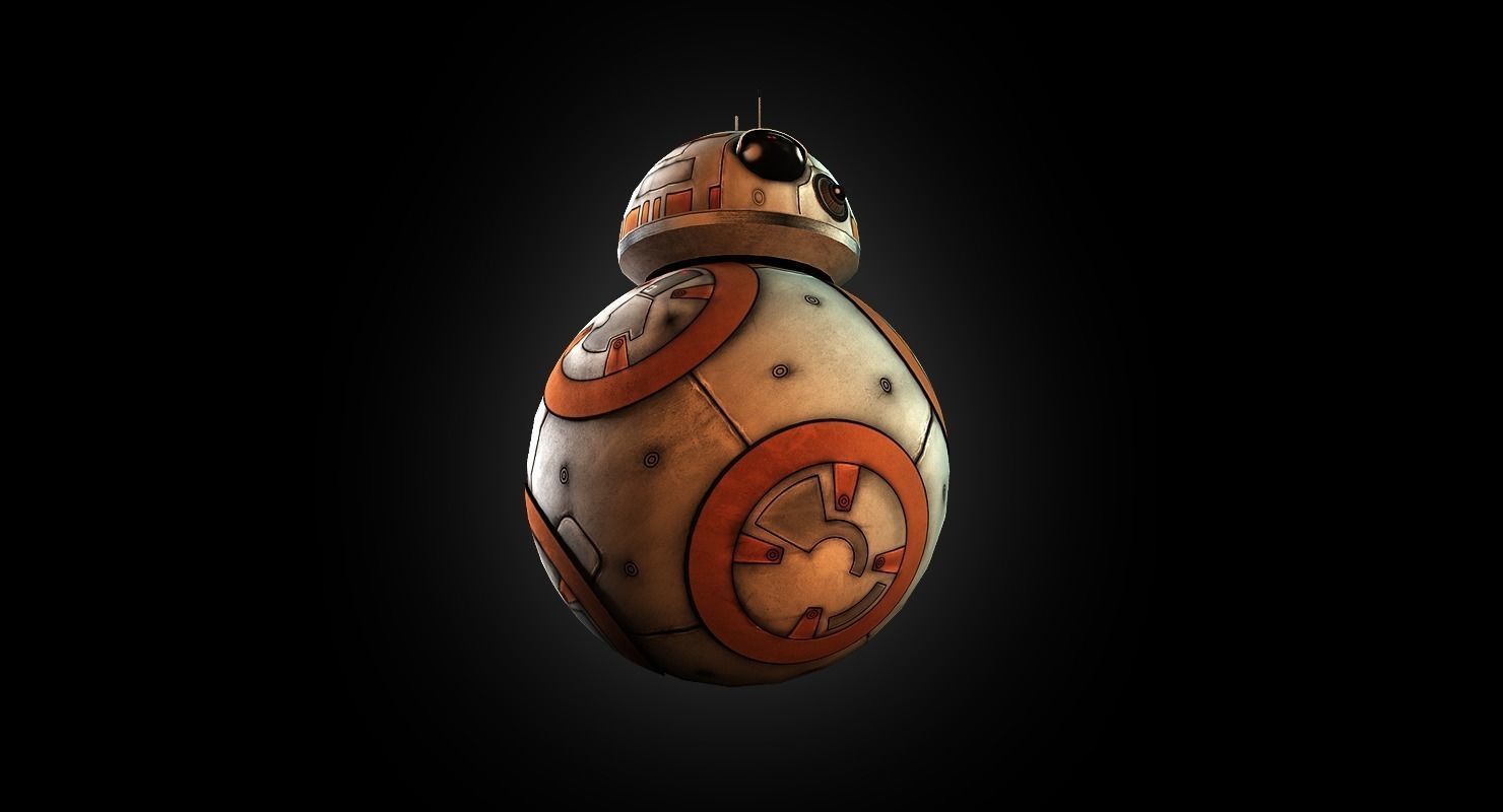 BB-8 droid Low-poly 3D model_4