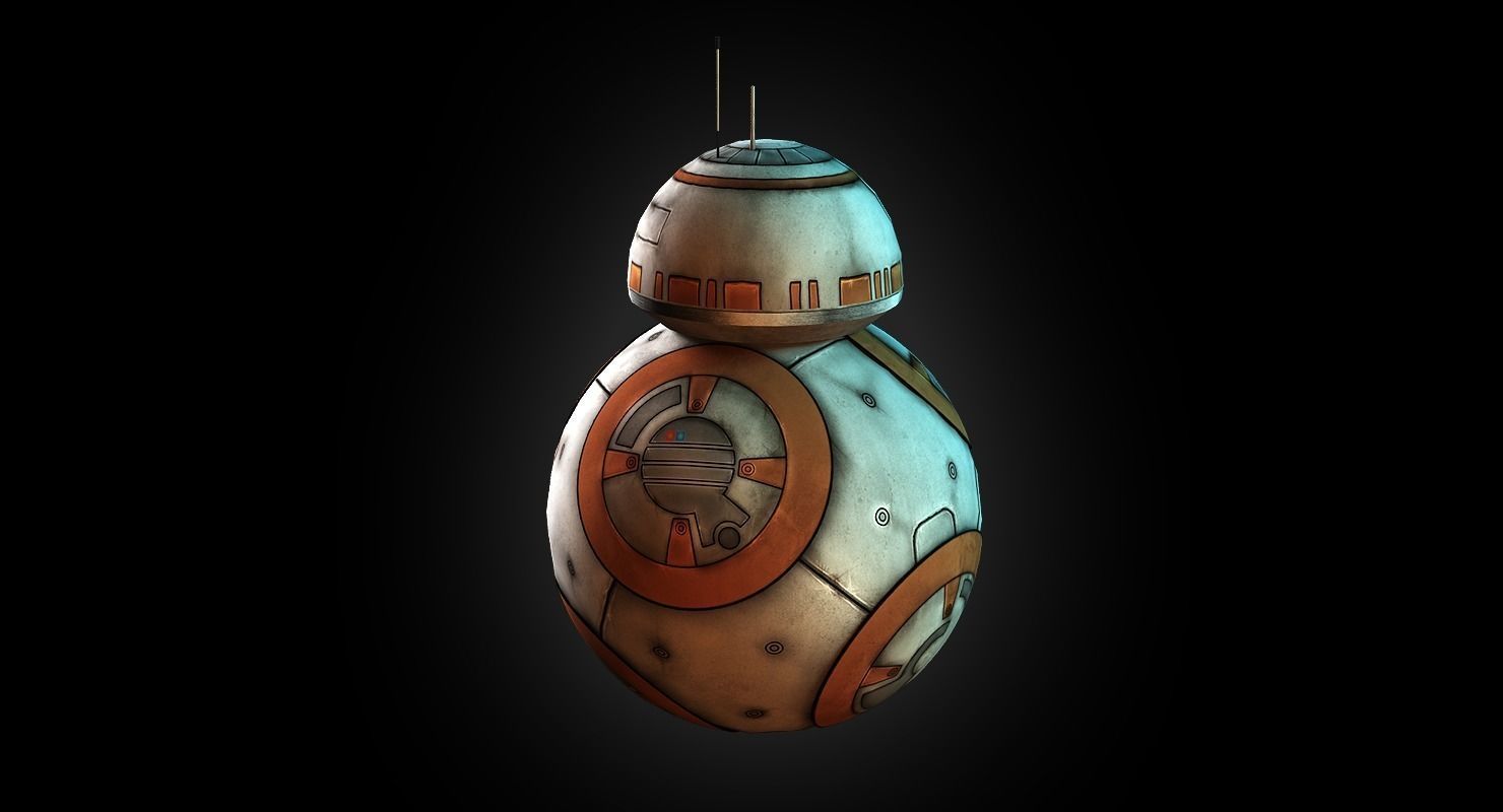 BB-8 droid Low-poly 3D model_6